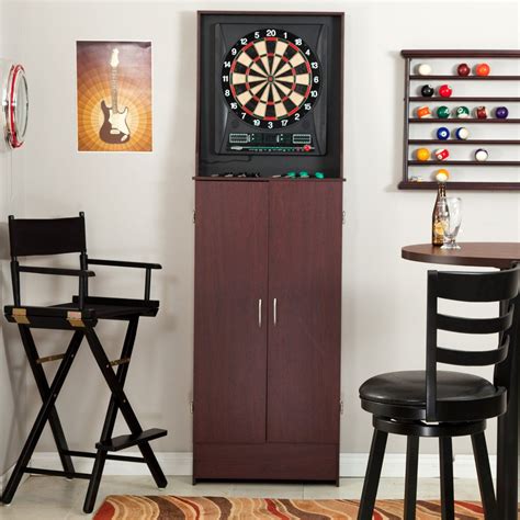 steel dart board cabinet|free standing dart board cabinets.